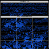 Custom Black Thunder Blue Splatter Authentic Baseball Jersey
