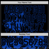 Custom Black Thunder Blue Splatter Authentic Baseball Jersey