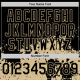 Custom Black Vegas Gold Abstract Splatter Grunge Authentic Baseball Jersey