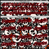 Custom Black Fire Red Sugar Skull Day of the Dead Mexican Folk Art Authentic Baseball Jersey