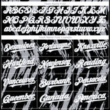 Custom Black White-Gray 3D Pattern Design Splatter Torn Sharp Brush Stroke Authentic Baseball Jersey