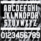 Custom Black White-Gray 3D Pattern Design Splatter Torn Sharp Brush Stroke Authentic Baseball Jersey
