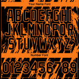 Custom Black Bay Orange 3D Pattern Design Splatter Torn Sharp Brush Stroke Authentic Baseball Jersey