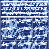 Custom Royal White-Light Blue 3D Pattern Design Splatter Torn Sharp Brush Stroke Authentic Baseball Jersey
