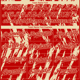 Custom Red Cream 3D Pattern Design Splatter Torn Sharp Brush Stroke Authentic Baseball Jersey
