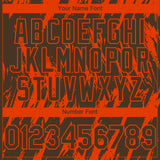 Custom Brown Orange 3D Pattern Design Splatter Torn Sharp Brush Stroke Authentic Baseball Jersey