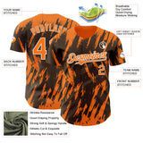 Custom Brown Bay Orange-White 3D Pattern Design Splatter Torn Sharp Brush Stroke Authentic Baseball Jersey