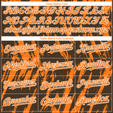 Custom Brown Bay Orange-White 3D Pattern Design Splatter Torn Sharp Brush Stroke Authentic Baseball Jersey
