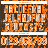 Custom Brown Bay Orange-White 3D Pattern Design Splatter Torn Sharp Brush Stroke Authentic Baseball Jersey