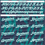 Custom Navy White-Teal 3D Pattern Design Splatter Torn Sharp Brush Stroke Authentic Baseball Jersey