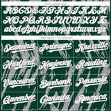 Custom Green White-Gray 3D Pattern Design Splatter Torn Sharp Brush Stroke Authentic Baseball Jersey
