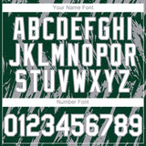 Custom Green White-Gray 3D Pattern Design Splatter Torn Sharp Brush Stroke Authentic Baseball Jersey