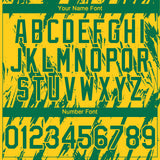 Custom Yellow Kelly Green-White 3D Pattern Design Splatter Torn Sharp Brush Stroke Authentic Baseball Jersey