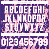 Custom Purple White-Light Pink 3D Pattern Design Splatter Torn Sharp Brush Stroke Authentic Baseball Jersey