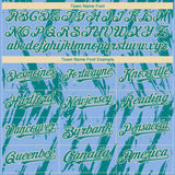 Custom Light Blue Teal-Cream 3D Pattern Design Splatter Torn Sharp Brush Stroke Authentic Baseball Jersey