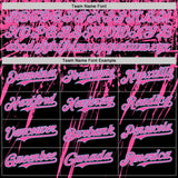 Custom Black Pink-Light Blue Distressed Scratch Brush Stroke Authentic Baseball Jersey