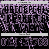 Custom Black Light Purple Distressed Scratch Brush Stroke Authentic Baseball Jersey