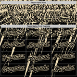 Custom Black Cream Distressed Scratch Brush Stroke Authentic Baseball Jersey