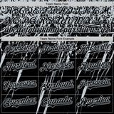 Custom Black Silver Distressed Scratch Brush Stroke Authentic Baseball Jersey