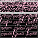 Custom Black Light Pink Distressed Scratch Brush Stroke Authentic Baseball Jersey
