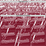 Custom Crimson White Distressed Scratch Brush Stroke Authentic Baseball Jersey
