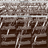 Custom Brown White Distressed Scratch Brush Stroke Authentic Baseball Jersey