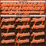 Custom Brown Orange-White Distressed Scratch Brush Stroke Authentic Baseball Jersey