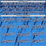 Custom Electric Blue Navy-White Distressed Scratch Brush Stroke Authentic Baseball Jersey