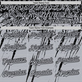 Custom Gray Black Distressed Scratch Brush Stroke Authentic Baseball Jersey