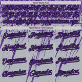 Custom Gray Purple-Black Distressed Scratch Brush Stroke Authentic Baseball Jersey