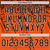 Custom Orange Brown-White Distressed Scratch Brush Stroke Authentic Baseball Jersey