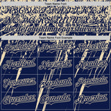 Custom Navy Cream Distressed Scratch Brush Stroke Authentic Baseball Jersey