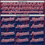 Custom Navy Crimson-White Distressed Scratch Brush Stroke Authentic Baseball Jersey