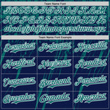 Custom Navy Teal-White Distressed Scratch Brush Stroke Authentic Baseball Jersey