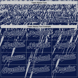 Custom Navy Gray Distressed Scratch Brush Stroke Authentic Baseball Jersey
