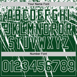 Custom Green White Distressed Scratch Brush Stroke Authentic Baseball Jersey