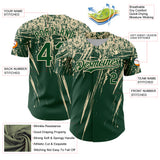 Custom Green Cream Distressed Scratch Brush Stroke Authentic Baseball Jersey