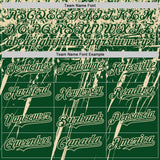 Custom Green Cream Distressed Scratch Brush Stroke Authentic Baseball Jersey