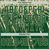 Custom Green Cream Distressed Scratch Brush Stroke Authentic Baseball Jersey