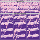 Custom Purple Light Pink-White Distressed Scratch Brush Stroke Authentic Baseball Jersey