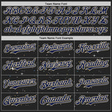Custom Black Navy-Cream 3D Pattern Design Alien UFO Galaxy Authentic Baseball Jersey
