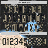 Custom Black Cream 3D Pattern Design Alien Space Meteor UFO Galaxy Authentic Baseball Jersey