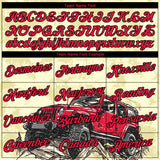 Custom City Cream Red-Black 3D Pattern Concept Adventure Off Road Performance T-Shirt