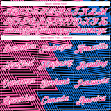 Custom Pink Sky Blue-Black 3D Pattern Zigzag Lineal Performance T-Shirt