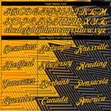 Custom Gold-Black 3D Pattern Zigzag Lineal Performance T-Shirt