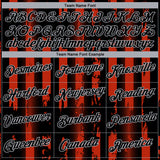 Custom Red Black-Gray 3D Pattern Vintage Vertical Stripe Fantasy Performance T-Shirt