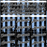 Custom Light Blue Black-White 3D Pattern Vintage Vertical Stripe Fantasy Performance T-Shirt