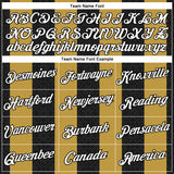 Custom Old Gold White-Black 3D Pattern Vertical Stripe Geometric Performance T-Shirt