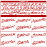 Custom White Gray-Red 3D Pattern Retro Design Performance T-Shirt