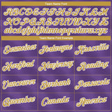 Custom Purple White-Old Gold 3D Pattern Phantom Subtle Grid Performance T-Shirt